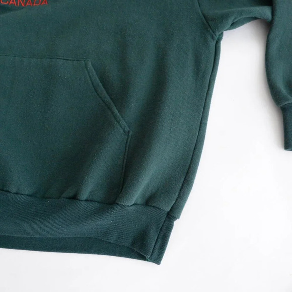 Vintage 90S Niagara Falls Canada Embroidered Green Boxy Fit Pullover Sweatshirt - Picture 5 of 9